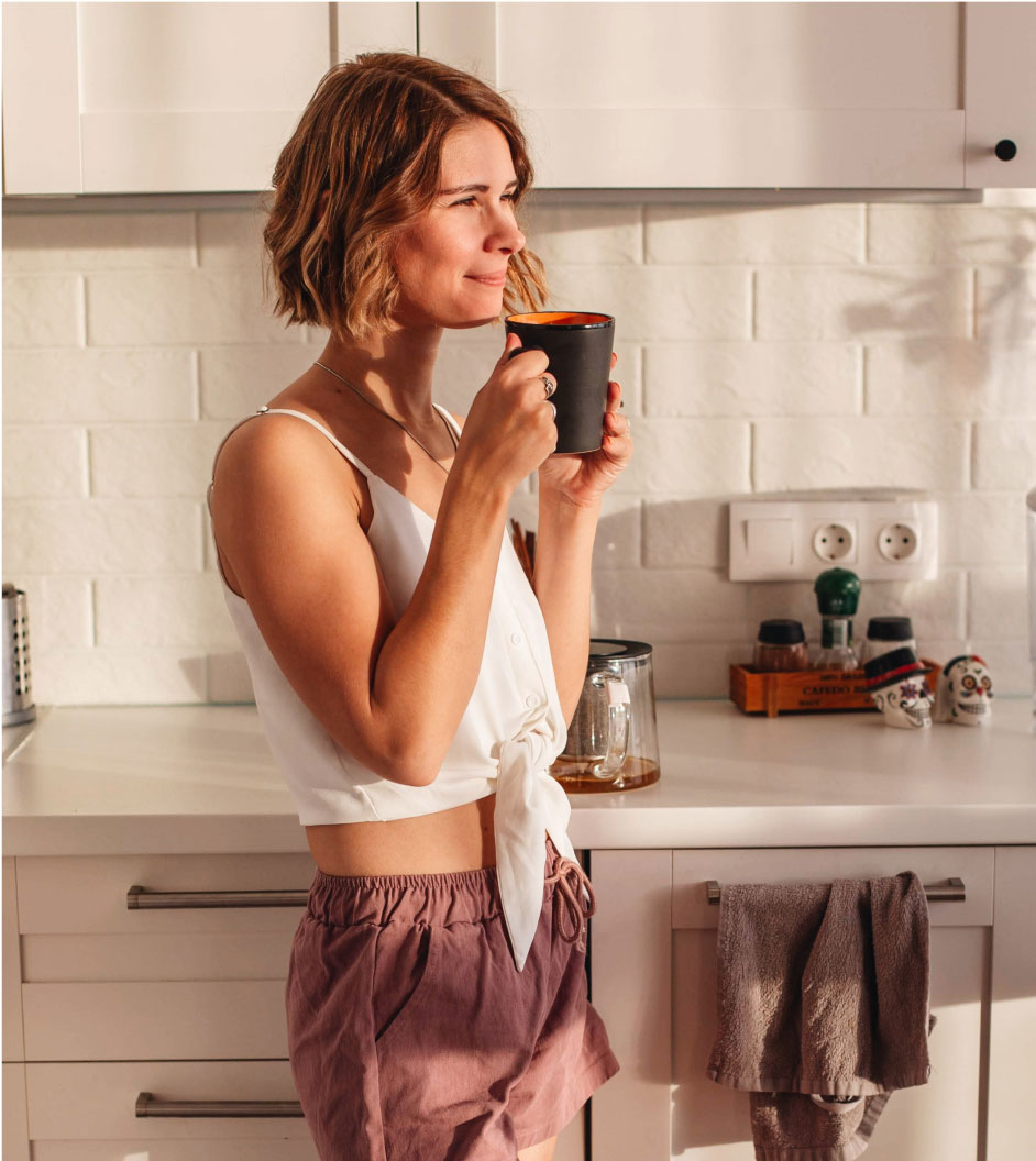 Woman Drinking Coffee Woman Drinking Coffee